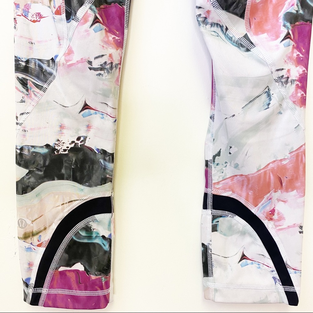 LULULEMON Run Inspire Crop Leggings pigment wave 4 printed yoga - Picture 11 of 13